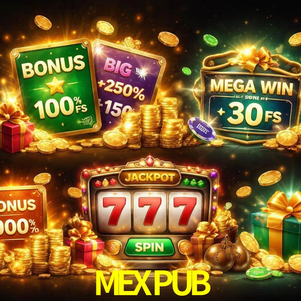 Tipos de bonos MEXPUB incluyendo recompensas de bienvenida y promociones continuas